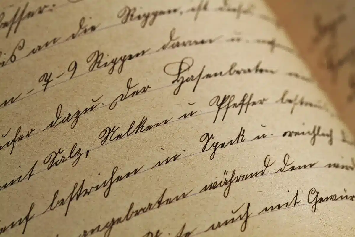 Mani anonime che sfogliano un manoscritto antico accanto a uno stilo e a un piccolo gnomone